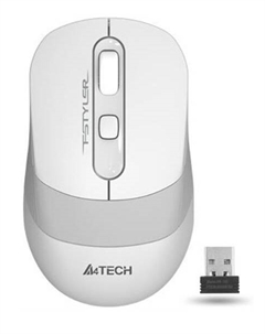 Мышь Wireless FG10 WHITE бело-серая, 2000dpi, USB A4tech