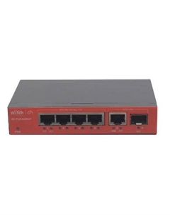 Коммутатор WI-PCES306GF настраиваемый PoE 60Вт, порты 4 PoE GE + 1GE + 1SFP, Easy Smart Wi-tek
