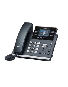 Телефон SIP SIP-T44W 12 аккаунтов, 2 порта USB, Wi-Fi, цветной экран, BLF, PoE, GigE, без БП Yealink