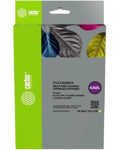 Картридж CS-LC426XLY струйный желт.пигм. (54мл) для Brother MFC-J4335DW/J4340DW/J4535DW/J4540DW Cactus