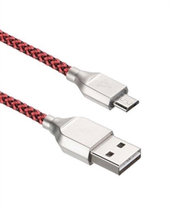 Кабель интерфейсный -U927-M1R Titan MicroUSB; USB-A Нейлон, 1м, красно-черный Acd