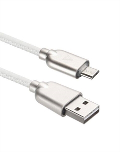 Кабель интерфейсный -U926-M1W Allure MicroUSB; USB-A Кожа, 1м, белый Acd