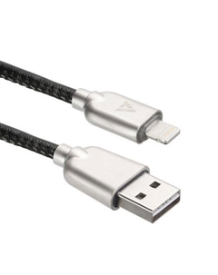 Кабель интерфейсный -U926-P5B Allure Lightning; USB-A Кожа, 1м, черный Acd