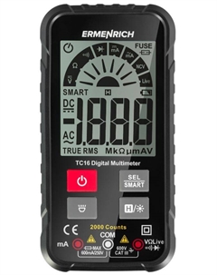 Мультиметр цифровой Ermenrich 82982 Zing TC16