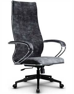 Кресло офисное Metta L 1m 42 Bravo z311815284 подл.118/осн.002, Велюр B Темно-серое Метта