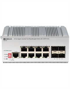 Коммутатор управляемый OI3112/A1A L2 Fast Ring 8x1000Base-T, 4x1000Base-X SFP, Surge 4KV, -40 to 75°C Origo