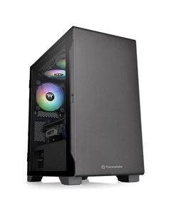 Корпус mATX S100 TG CA-1Q9-00S1WN-00 черный, без БП, с окном, USB 3.0, 2*USB 2.0, audio Thermaltake