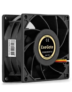 Вентилятор для корпуса EX08038S3P-24 EX297085RUS 80x80x38 mm, 4500rpm, 66.8CFM, 43,2dBa, 3-pin Exegate