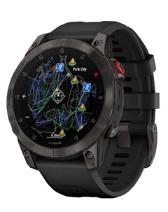 Часы Garmin Epix Gen 2 010-02582-11 Black,Carbone Gray DLC Ti w/Silicone Band,EMEA