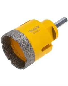 Коронка алмазная KRANZ KR-92-1021 профессиональная по керамограниту и железобетону М14, вакуумное спекание, 50мм, для УШМ Kranz