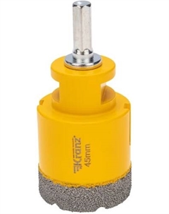 Коронка алмазная KRANZ KR-92-1020 профессиональная по керамограниту и железобетону М14, вакуумное спекание, 45мм, для УШМ Kranz