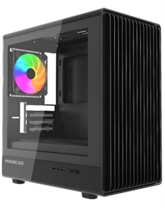 Корпус mATX Mistral Micro C4B CMMCB-A4 черный, без БП, боковая панель из закалённого стекла, USB 3.0, USB 2.0 Powercase