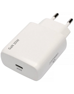 Зарядное устройство сетевое Cablexpert MP3A-PC-59 Зарядное устройство Cablexpert 20Вт GaN, 3А, QC4.0/PD, 1xType-C, белый, пакет