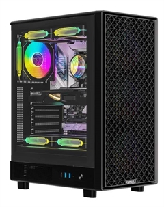 Корпус ATX MANA DYNAMIC черный, без БП, боковая панель из закалённого стекла, 2*USB 3.0, USB 3.1 Formula v