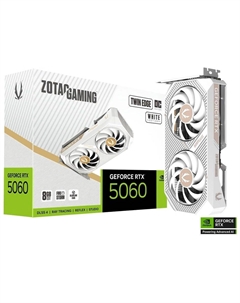 Видеокарта PCI-E GeForce RTX 5060 TWIN EDGE OC WHITE ED (ZT-B50600Q-10M) 8GB GDDR7 128bit 2527/28000MHz HDMI 3*DP Zotac