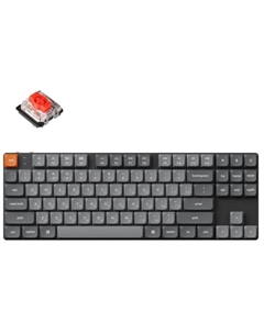 Клавиатура Wireless K1 Max K1M-H1-RU QMK, 87 клавиш, Hot Swap, RGB-подсветка, Gateron Red Switch Keychron