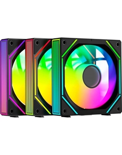 Вентилятор для корпуса Gamma F12 UNI BK ARGB 3 IN 1 120mm, 800-1800rpm, 53CFM, 31dBa (3-pack) Ocypus