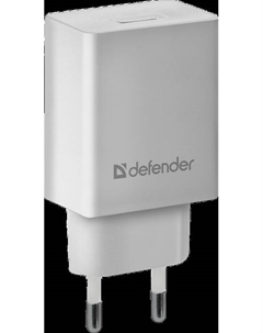 Зарядное устройство сетевое Defender EPA-10 83549 1xUSB, 5V/2.1А, белый, пакет
