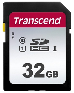 Карта памяти 32GB TS32GSDC300S SDHC Class 10 U1 300S Transcend