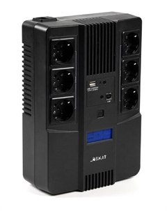 Источник бесперебойного питания SKAT-UPS 800-AID-IN-1x9 220В, 480Вт, дисплей, 1 АКБ 9Ач, стабил-ия напр-ия, 6 вых. разъемов Бастион