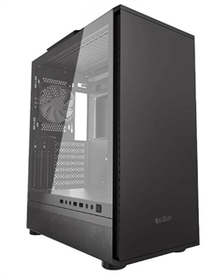 Корпус eATX IE200 черный, без БП, боковая панель из закалённого стекла, 2*USB 2.0, USB 3.0 Pccooler