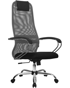 Кресло офисное Metta SU-B-8 подл.131/осн.003, светло-серое Метта