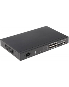 Коммутатор PoE DH-PFS4210-8GT-150 10-портовый, с 8-РОЕ портами, управляемый, 2-го уровня, 2*100/1000 Base-X 8*10/100/1000 Base-T (PoE порты), бю Dahua