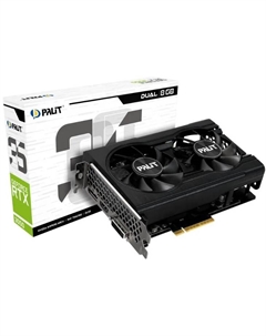 Видеокарта PCI-E GeForce RTX 3050 Dual (NE63050018P1-1070D) 8GB GDDR6 128bit 8nm 1552/14000MHz DVI/HDMI/DP Palit