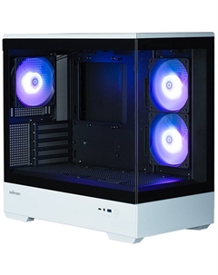 Корпус mATX P30 BW черный/белый, без БП, боковая и фронатльная панели из закаленного стекла, ARGB, USB Type-C, USB 3.0, audio Zalman