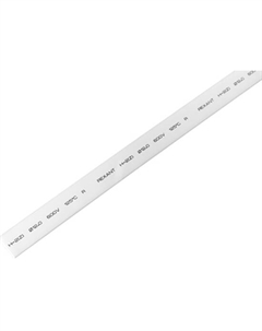 Трубка термоусадочная 21-2001 ТУТ нг 12,0/6,0мм, белая, упаковка 50 шт. по 1м Rexant