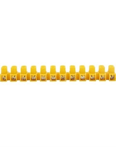 Клеммная колодка 07-5006-3 винтовая KВ-6 2,5-6, ток 6 A, полипропилен желтый Rexant