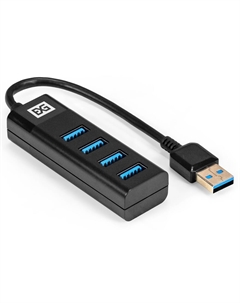 Концентратор DUB-4TP EX296925RUS 4-в-1 кабель-адаптер USB3.0/4xUSB3.0, Plug Play, черный Exegate