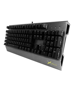 Клавиатура KM-02 Game Titan черно-серебряная, USB, 104 кнопок, механическая аллюминевая Delux
