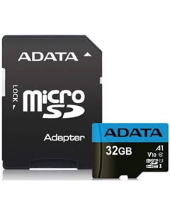 Карта памяти 32GB AUSDH32GUICL10A1-RA1 microSDHC Class 10 UHS-I A1 100/20 MB/s (SD адаптер) Adata
