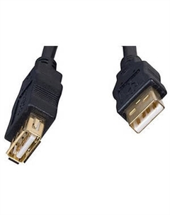 Кабель интерфейсный USB 2.0 удлинитель Gembird AM/AF Pro, 3.0 м, позол.конт., черный, пакет Cablexpert