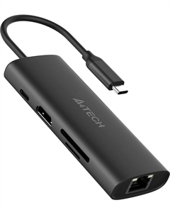 Разветвитель DST-80C USB-C 2порт. серый 1909755 A4tech