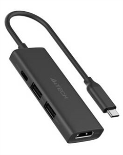 Разветвитель DST-40C USB-C 2порт. серый 1909746 A4tech