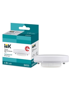 Лампа светодиодная LLE-T80-6-230-40-GX53 Eco 6Вт T75 таблетка матовая 4000К нейтр. бел. GX53 540лм 230-264В Iek