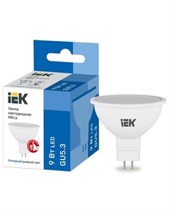 Лампа светодиодная LLE-MR16-9-230-65-GU5 MR16 софит 9Вт 230В 6500К GU5.3 Iek