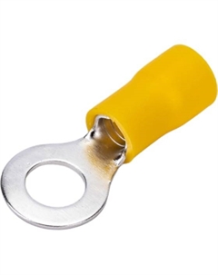 Наконечник 08-0053 кольцевой изолированный диам. 6.5 мм 4-6 мм2 (НКи 6.0-6/НКи5,5-6) желтый Rexant