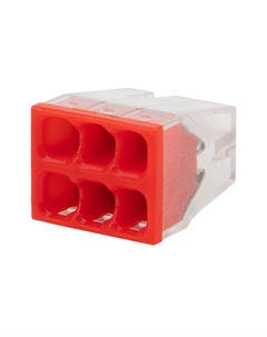 Клемма 07-3209 экспресс СМК 2273-206, 6-проводная 0.5-2.5 мм2, прозрачная Rexant