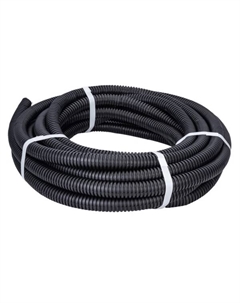 Труба гофрированная 28-0250-10 из ПНД, с зондом, черная, диам. 25мм (бухта 10 м/уп) Rexant