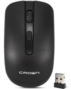 Мышь Wireless CMM-336W CM000002168 1600dpi, нано ресивер 2,4 ГГц, 4 кнопки, 2*ААА (в комплекте), Plug Play Crown