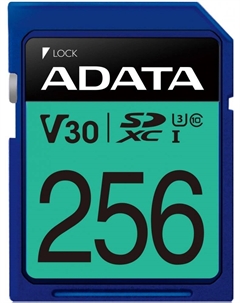 Карта памяти 256GB ASDX256GUI3V30S-R Premier Pro SDXC Class 10 UHS-I U3 V30S 95/60 MB/s Adata