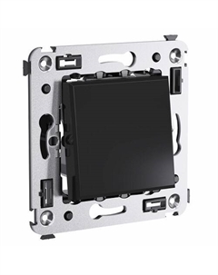 Переключатель 4402113 в стену, одноклавишный, "Чёрный квадрат", "Avanti" Dkc