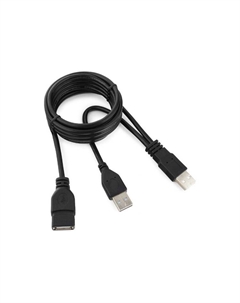 Кабель интерфейсный USB 2.0 удлинитель 2xAM/AF CCP-USB22-AMAF-6 1.8 м, Pro, экран, черный, пакет Cablexpert