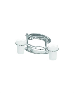 Стакан для зубных щеток D213100 двойной цвет Хром D-lin