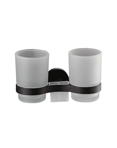 Стакан для зубных щеток D212111 двойной цвет Черный матовый D-lin