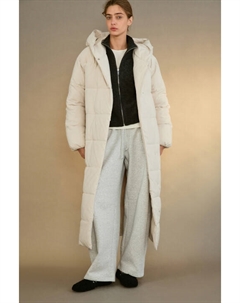 Пальто стеганое с капюшоном и поясом Befree