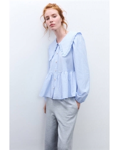 Блузка в клетку с оборками Befree